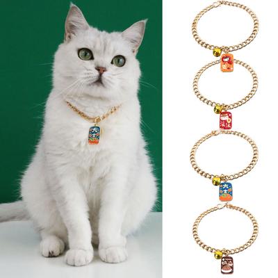 Pet Necklace Mini Bells Design Shiny Visual Effect Bright Color Allergy Free