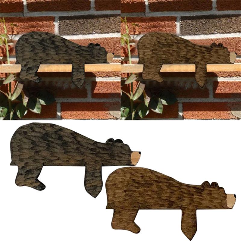 Creative Animal Door Top Wooden Decoration Sleeping Cute Brown Bear  Home Living Room Bedroom Office Door Decoration