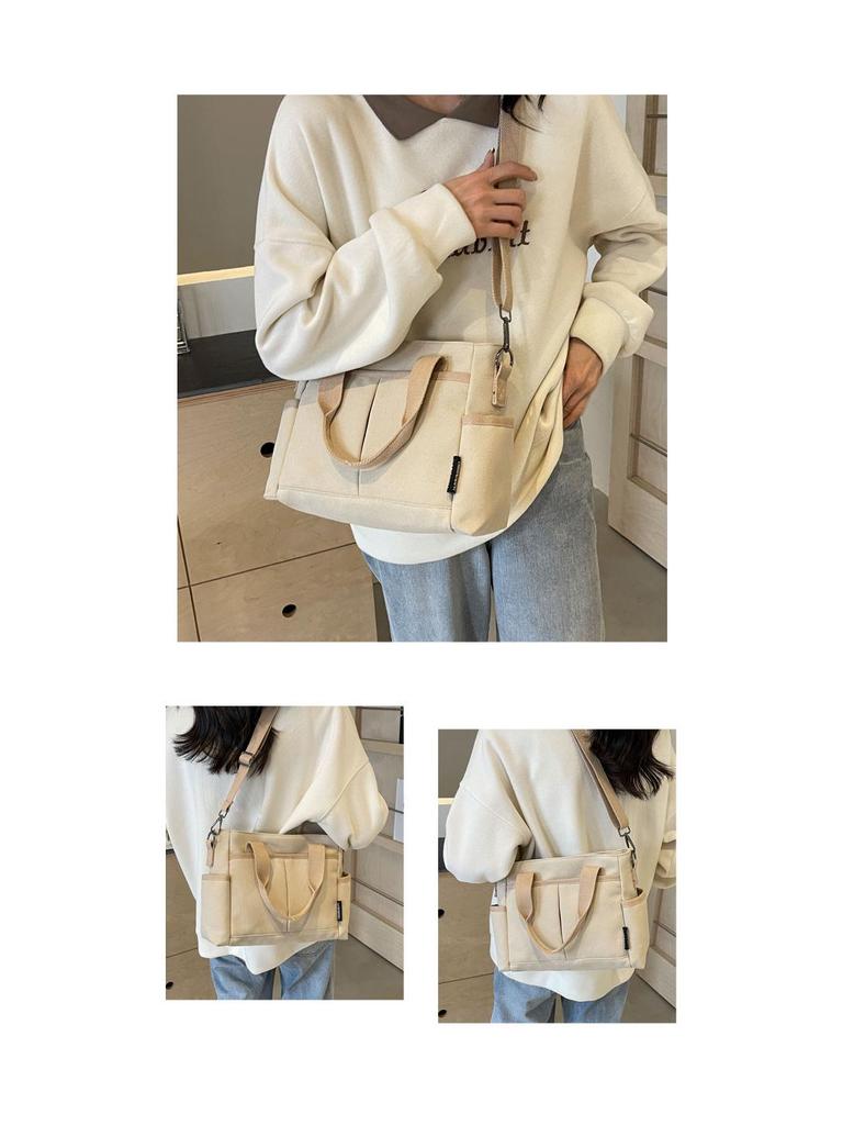 Women's Original Literary Crossbody Canvas Shoulder Bag - Thickened, Casual, Portable Tote for Student Commute