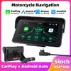 5 Inch Digital Motorcycle GPS Navigation Display Screen Monitor Wireless CarPlay Moto Android Auto Dashboard BT5.0 Waterproof