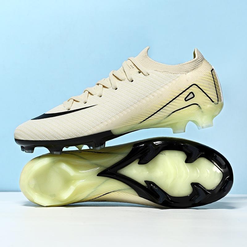 Botas de Fútbol Nuevas para Hombre Tacos Puntas Largas Deporte al Aire Libre Zapatos de Fútbol Entrenamiento para Adultos Niños Antideslizantes Transpirables Partido Cómodas