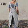 Washable Cooking Apron Solid Color Crisscross Back with Pockets Garden Fine Workmanship Baking Accessories