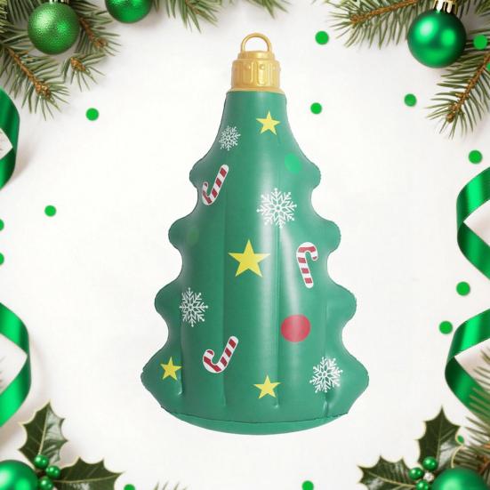 Christmas Inflatable Decoration Blow-up Xmas Tree Glove Decoration Reusable Inflatable Hanging Christmas Ball for Outdoor Indoor Festive Decor