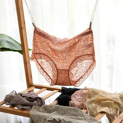 Nahtlose Mittelhohe Bequeme Eisdünne Dessous Damen Sexy Spitze Dreieckige Unterwäsche Slips