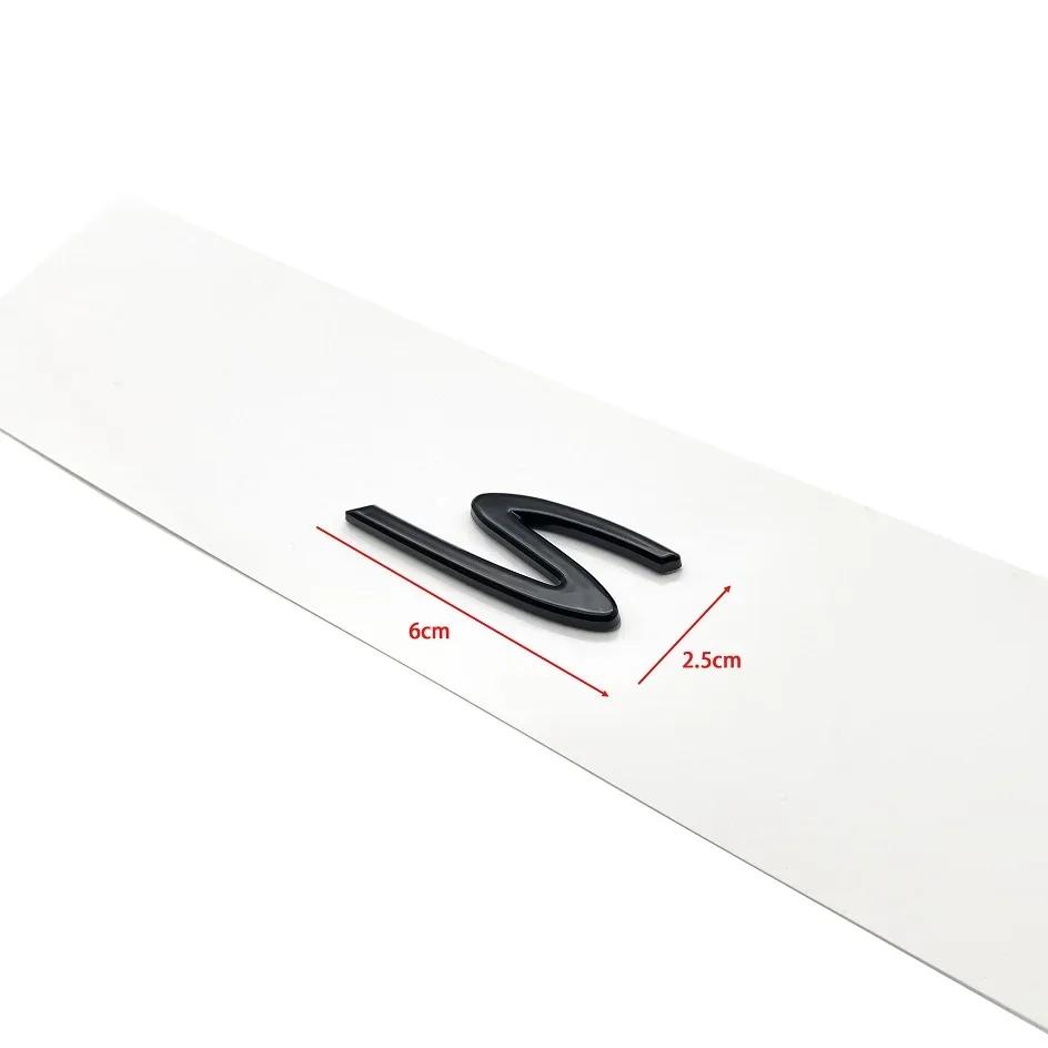 AUQ1 1pcs 4 S ABS New Car logo Fender side sticker Rear Bumper tail door trunk sticker car rear Emblem sticker styling Accessories