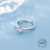 Xiaomi 925 Sterling Silver Zircon Rings For Women Geometric Fine Jewelry Finger Adjustable Geometric CZ  Ring For Party Birthday Gift