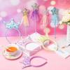8-48Pcs Glitter Star Magic Wand Fairy Wand Tassel Glitter Sequins Princess Crowns Headband for Kids Birthday Party Gifts Wedding