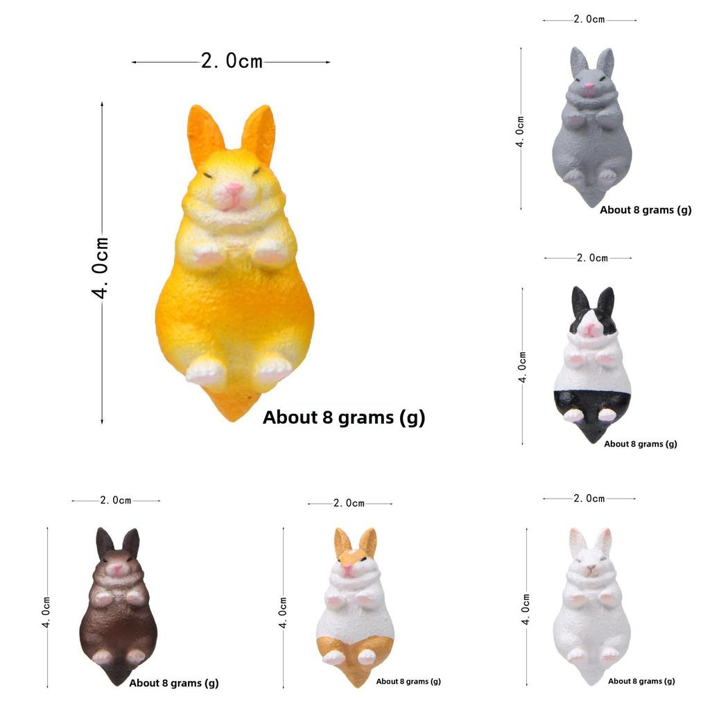 Japanese Cartoon Resin Bunny Magnet Refrigerator Decor For Kids And Home