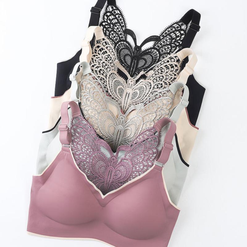 Seamless Butterfly Beauty Back Bra Plus Fat Plus Size Underwear Women's Camisole No Steel Ring Wrap Tube Top Bra