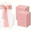 10 Pcs Wedding Banquet Chair Back Ribbon Bows Satin Sash Decorations For Dining Room Party Event Chair Covers