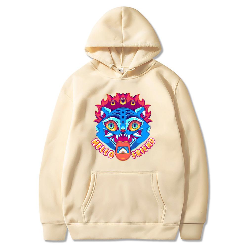 

Kpop Demon Hunters Tiger Kawaii Hoodie Aesthetic Comic Fashion Sweatshirt Graphic Printing Unisex Clothing Sudaderas Hoody XL хаки