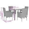 VidaXL Ensemble à manger de jardin et coussins 5pcs beige rotin acacia, ensemble de salle à manger d'extérieur, meuble de 3278682