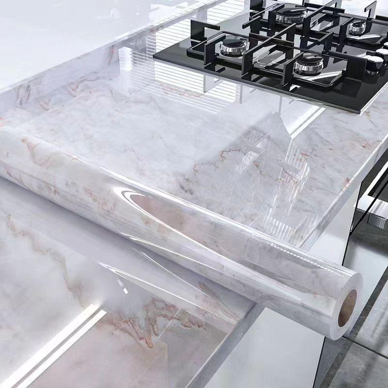5 metrová 3D mramorová tapeta a tapeta samolepky na stenu PVC vinylová vodotesná 3D samolepiaca tapeta na stenu, stôl, obývacia izba domáca dekorácia