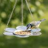 Metal Tray Hanging Bird Feeder Large Capacity Bird Bath Parrot Feeding Station  Garden Decoration