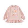 Yoyou Girl's Ruffle Hem Fleece Sweatshirt