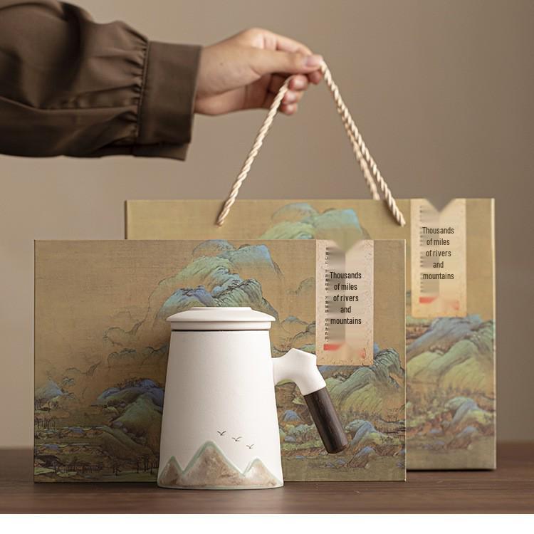 National Tide Creative Tea Set: Separable Office Mug and Kung Fu Set, Logo Customizable