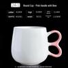 Custom Logo Ceramic Mug: Simple Solid Color Souvenir