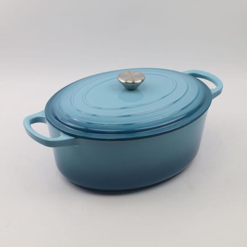 Zhi Shi Cast Iron Enamel Oval Casserole