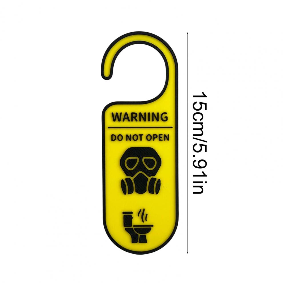 Toilet Door Knob Hanger Single-Sided Do Not Open Bathroom Door Warning Sign All Standard Doors Handle Hanging Decoration