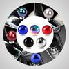 Round Ball Gear Shift Knob, Chrome Finish Aluminum Shifter Knobs with 3 Ada
