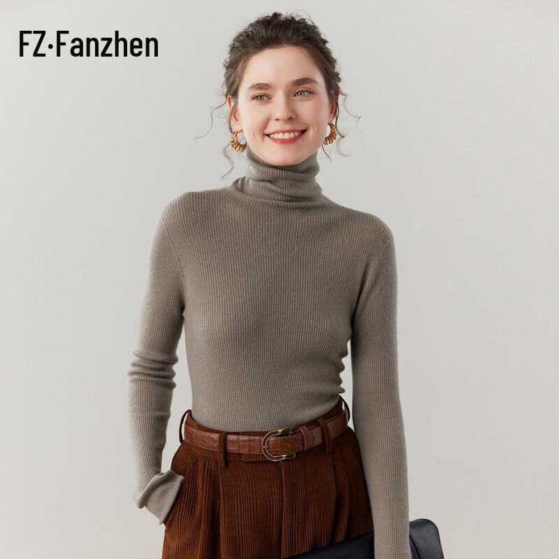 Fanzhen Women's Cashmere Turtleneck Sweater