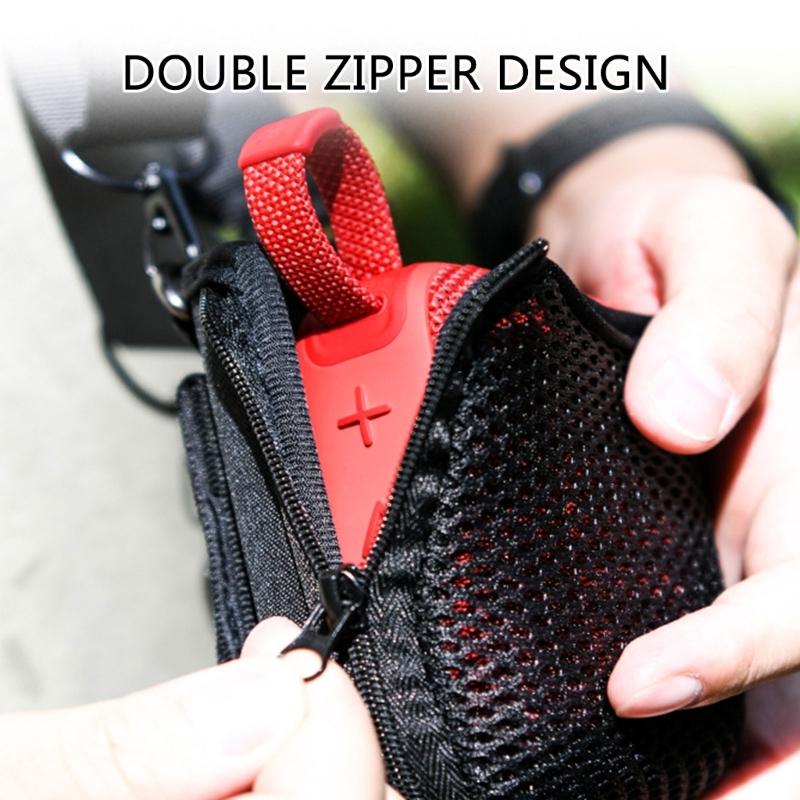 Mesh Fabric Protective Speaker Carrying Case with Adjustable Shoulder Straps for GO4/GO3/CLIP5 Music Enthusiasts