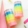 6 Rolls/Set Decorative Tape Sticky Paper Rainbow Washi Masking Tape Stationery