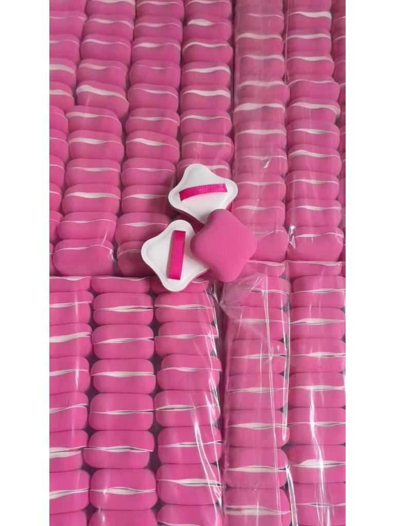Heart-Shaped Cotton Candy Puff for Cushion Foundation - Dry & Wet Use Makeup Tool.