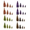 8Pcs Artificial Christmas Tree Pine Trees Desktop Wooden Base Christmas Decorations Xmas Trees for Christmas New Year Indoor