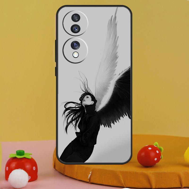 Angel Wings Heart Case For Honor 200 Pro X9a X9c X8a X7a X6a X7 X8 X9 X8b X9b 50 70 90 Magic 5 6 Lite Cover