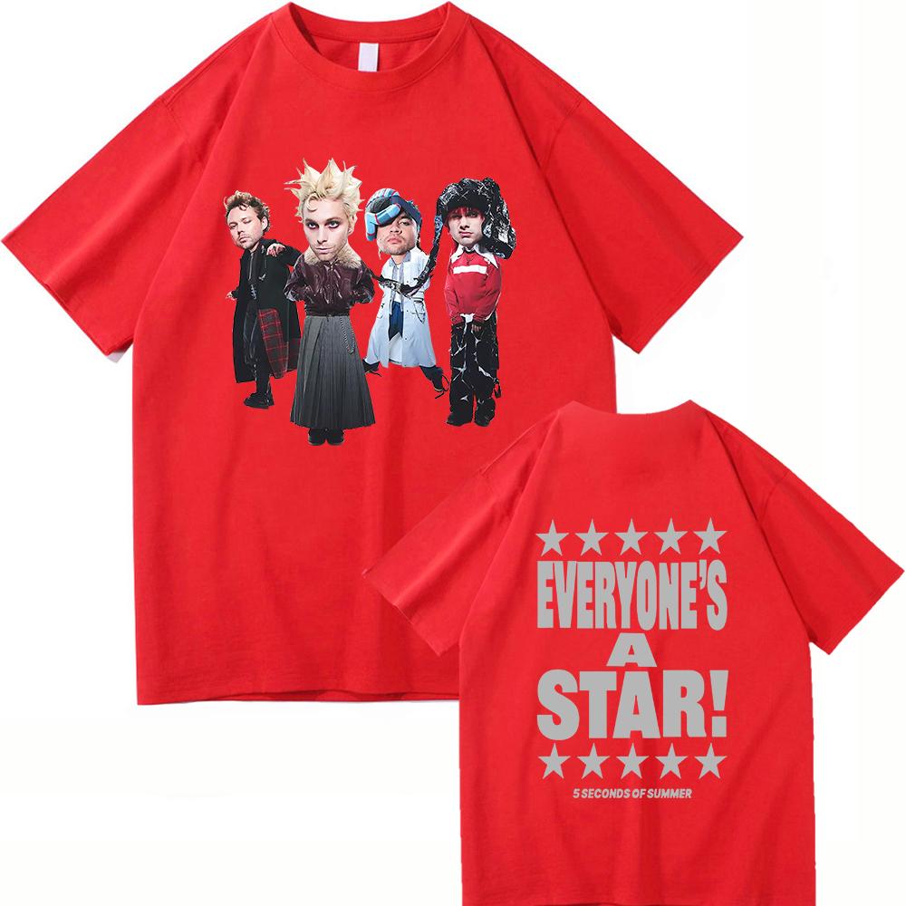 

5 Seconds of Summer Футболка Everyones A Star Мода 2025 Альбом ЧоловікиЖінки Одяг Харадзюку Високоякісні Топи Бавовняні Футболки M