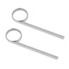 2PCS Metal Trumpet Slide Finger Ring Silver Metal Finger Pull Slide  For Trumpet