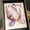 100% Pure Silk Scarf Women Hair Fashion Foulard Square Small Headband Hijab Print Poncho Scarves Bandana 53Cm