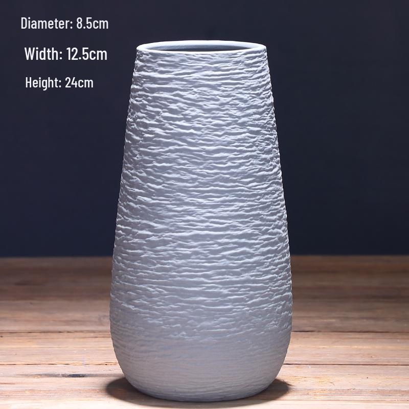 Modern Nordic Ceramic Dried Flower Vase - Minimalist Hydroponic Container for Home Decor
