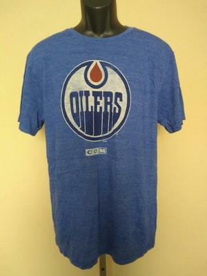 Neu Edmonton Oilers Herren GrößeGroß Blau Ccm Camisetas unisex