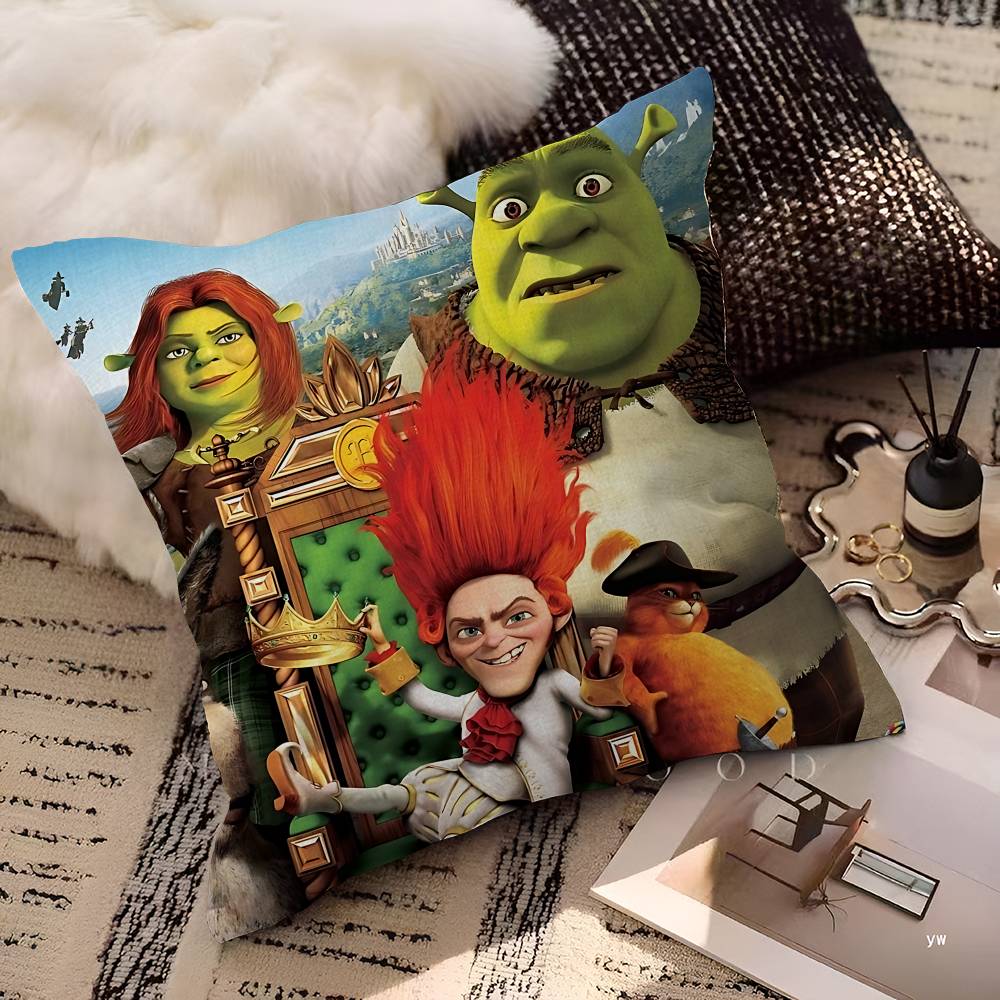 Kawaii Roztomilý Film S-Shrekes Polštář Dárky Domácí Kancelářské Vybavení Ložnice Pohovka Autopotah Polštářku Pouzdro 45x45cm