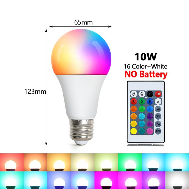 

LED Light Bulb Remote Control RGB Ampoules Lamp Bulb E27 220V Color Focus LED Bedroom Home Decoration Lighting 5W 10W 15W Bulbs