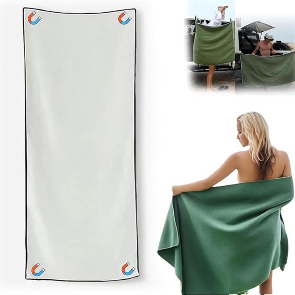 Outdoor Magnetic Bath Towel Quick-Dry Sand-Resistant Beach Towel With Magnetic Closure For Travel Swimming Pool Yoga Hiking