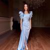 2025 Summer European & American Satin Evening Dress: Elegant, Slimming Design for Women