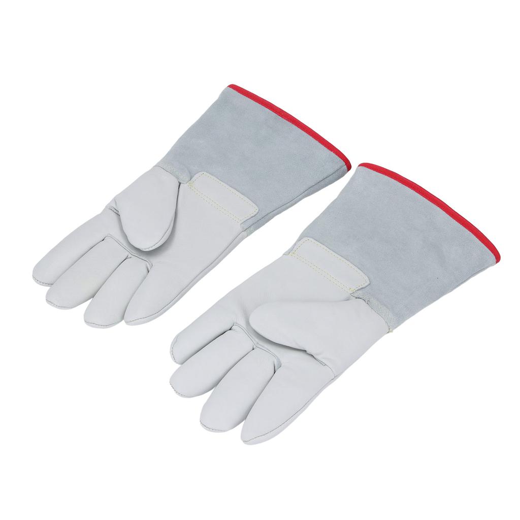 1 Pair 36cm Antifreeze Gloves Thickened Cowhide Low Temperature Protective Gloves for Liquid Nitroge
