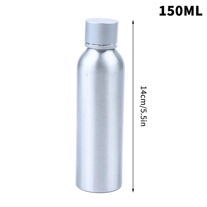 30/50/60/100/120/150/200/250Ml Aluminum Bottle With Lid Cosmetic Refillable Bottles Silver Lid Aluminum Container Travel Bottle