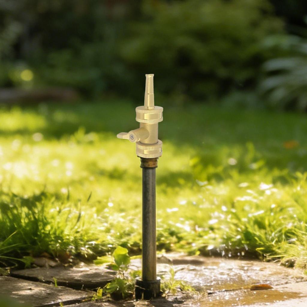 Brass Water Hose Nozzle with Valve Outdoor High Pressure Garden Water Hose Watering Nozzle for Gardening Hose Accessories