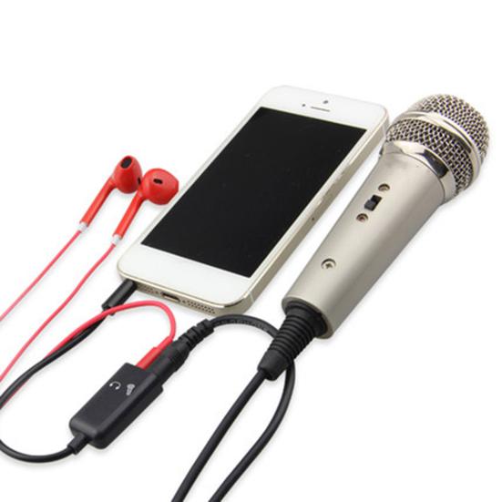 3.5mm Audio Splitter Compatible Plastic Practical Cable Small Audio Adapter for Mic