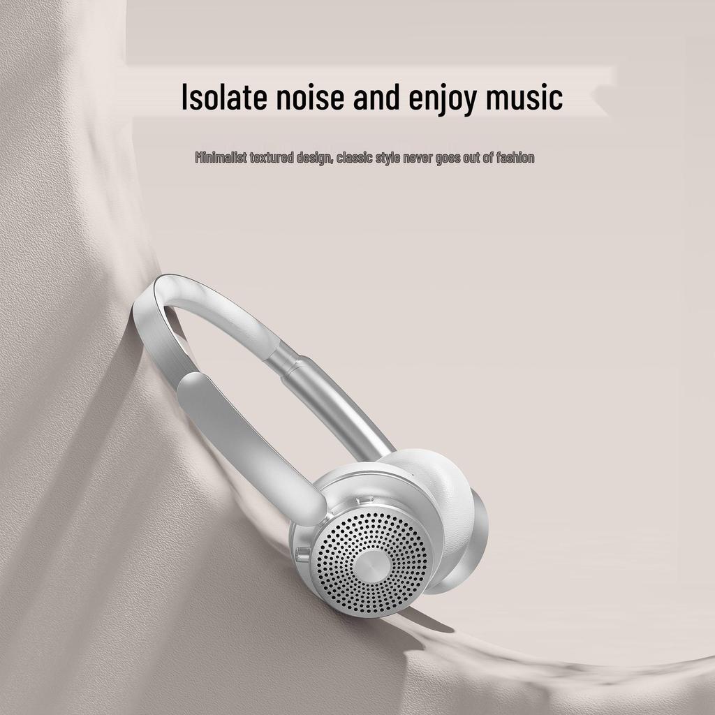 2025 Retro Metal Noise-Cancelling Wireless Over-Ear Headphones with Long Battery Life