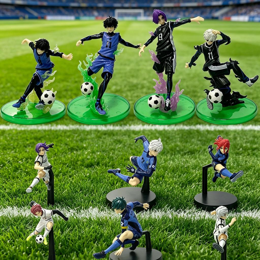 Anime Figure Blue Lock Football Uniform Nagi Seishirou Itoshi Rin Action Figure Pvc Collection Model Doll Toy Gift For Fans