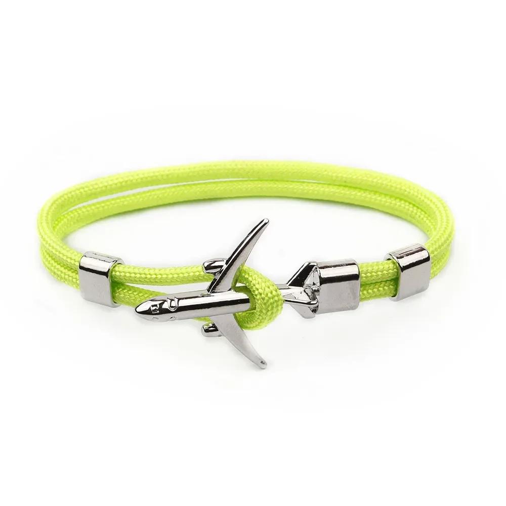 Summer Hot Boeing Airplane Anchor Bracelet Men Nylon Rope Chain Charm Bracelets For Women Survival Aviation Style Sport Bracelet