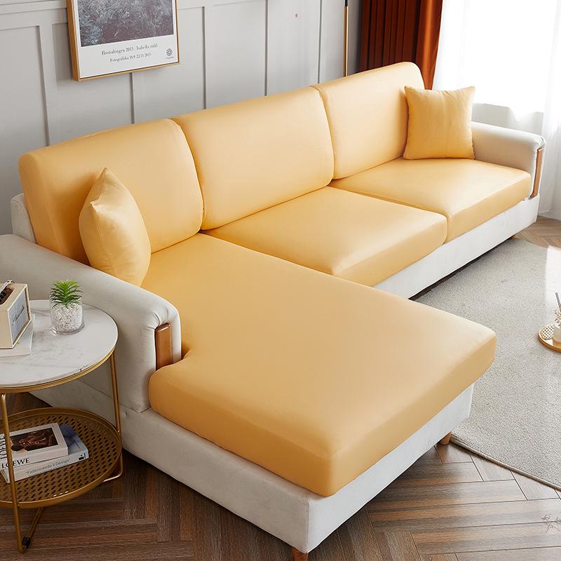 Solid Color Waterproof Elastic Sofa Cover - Modern & Simple Design
