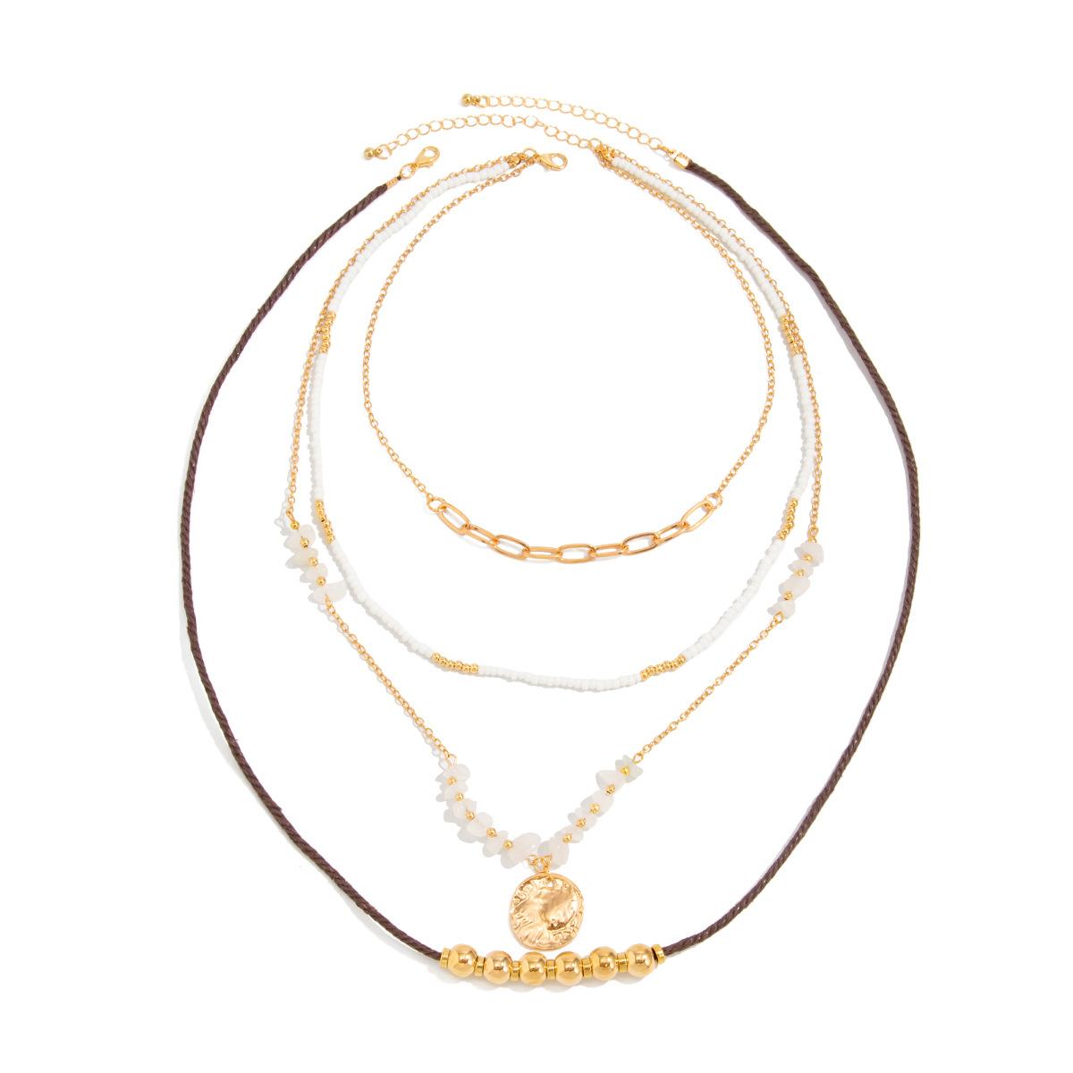 

Y2K Бохо Круглий Кулон-Монета з Китицями Чокер для Жінок Collares Вінтажний Ланцюжок з Намистин Естетичні Шийні Прикраси Подарунок