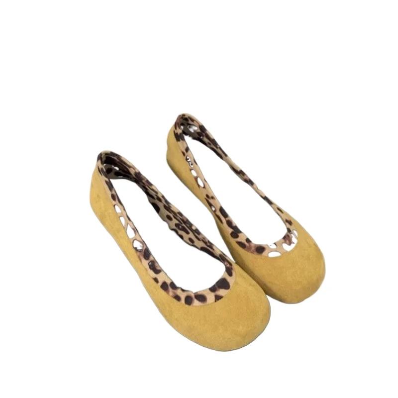 Fashion 2025 Hot Sale Ladies Shoes Shallow Women's Flats Fashion Round Toe Casual Flat Shoes New Color Matching Flat Low Heels Zapatos