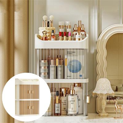 Large Capacity Cosmetic Storage Box Dressing Table Skin Care Products Storage Rack Makeup Container Desktop Cosmetic Storage Box